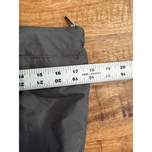 Baggallini Carryall Tote Grey Yellow Lining Nylon Case Bag Travel Double Handle - Picture 6 of 11